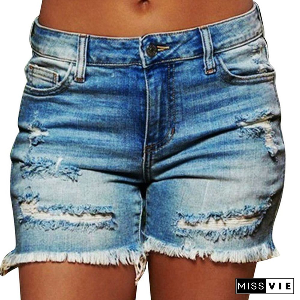 Women'S Fashion Shorts Summer Pants Denim Shorts Jeans Shorts Tight Shorts Casual Shorts Jeans Pants Slim Shorts Plus Size