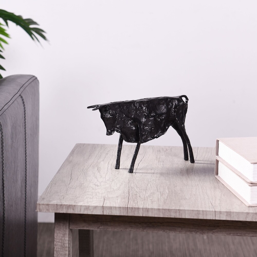 Dann Foley Lifestyle   Battle Bull Sculpture   Black Finish