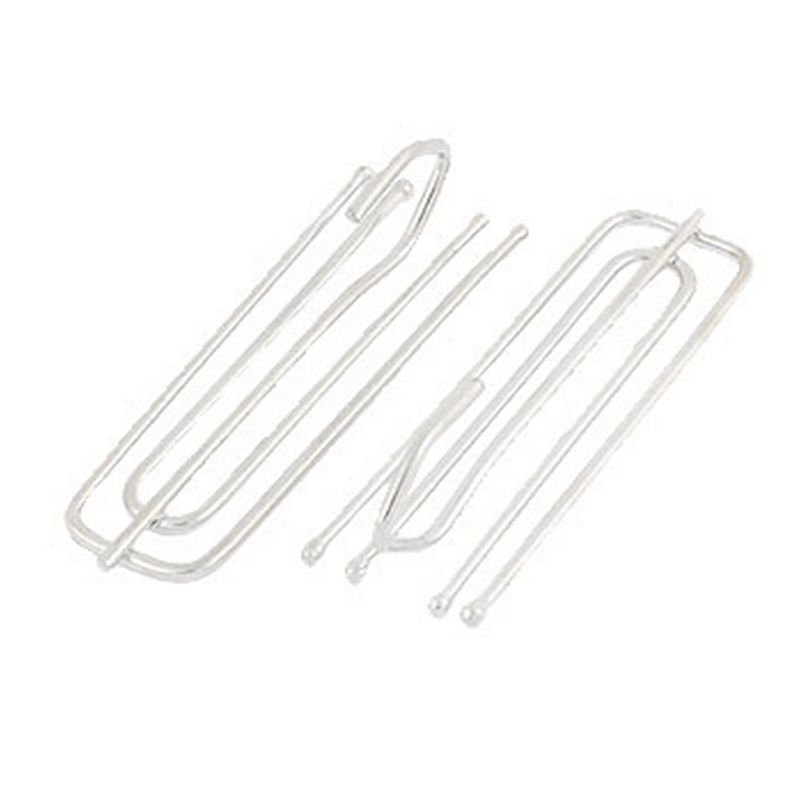 Home Pleat Prong Curtain Hooks Silver Tone 2.75 Length 30Pcs