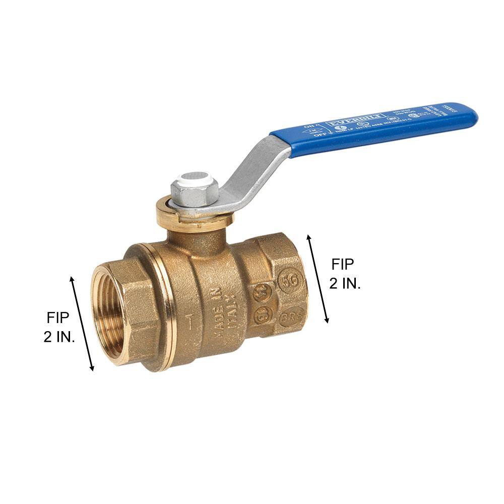 Everbilt 2 in. FIP x 2 in. FIP Full Port Lead Free Brass Ball Valve 116-2-2-EB