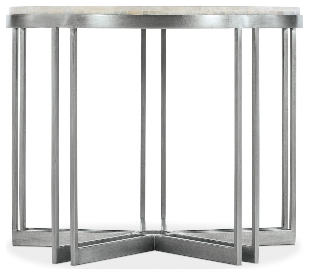 Melange Marin Round Lamp Table   Contemporary   Side Tables And End Tables   by Buildcom  Houzz