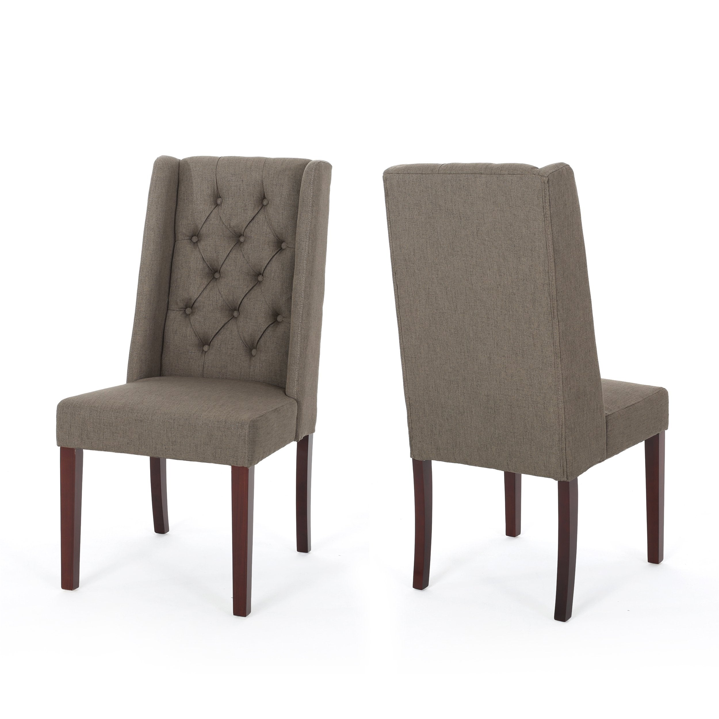 Billings Tufted Fabric High Back Dining Chairs (Set of 2)