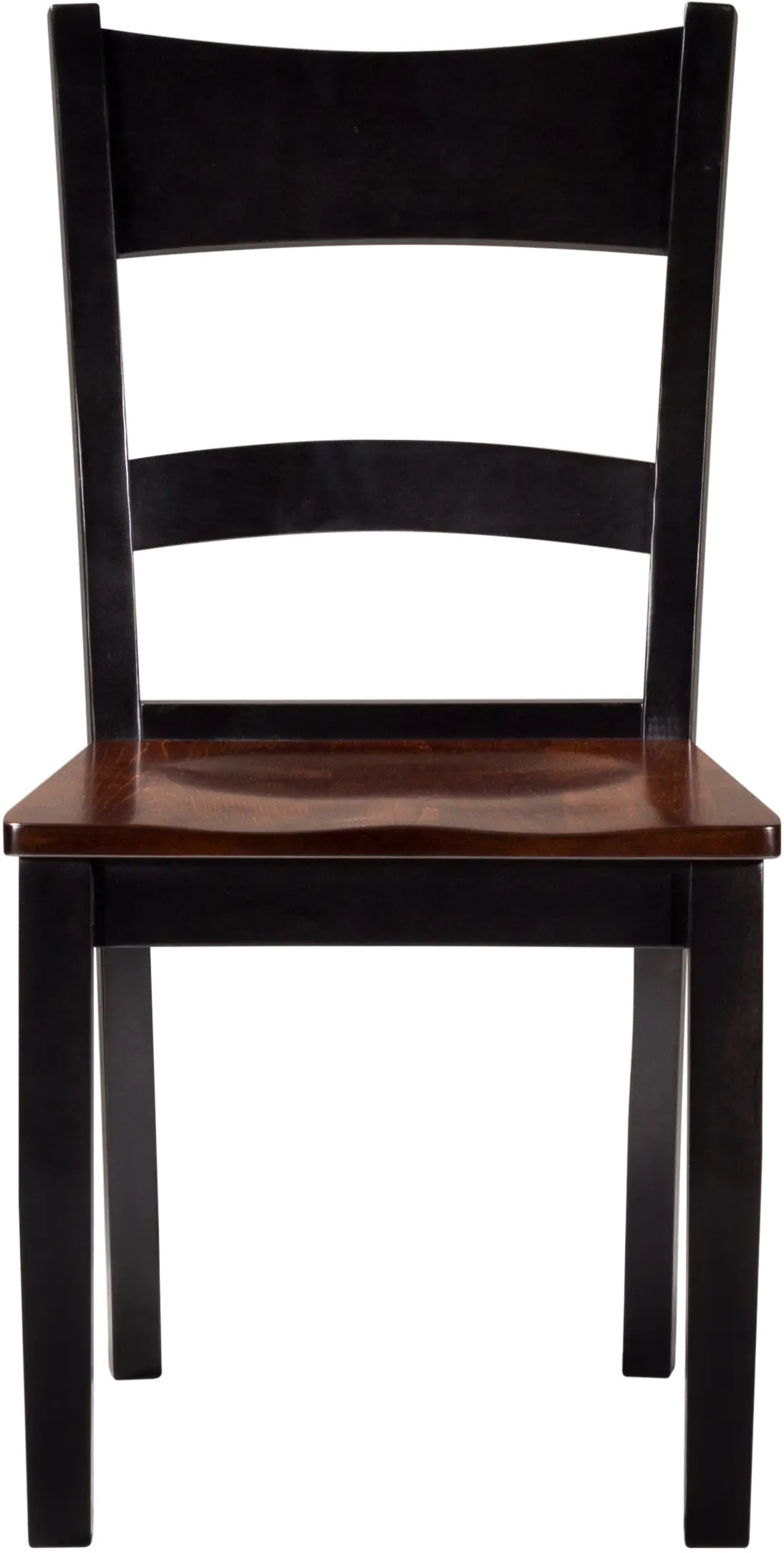 Saber Maple and Black 5 Piece Dining Set with Ladder Back Chairs