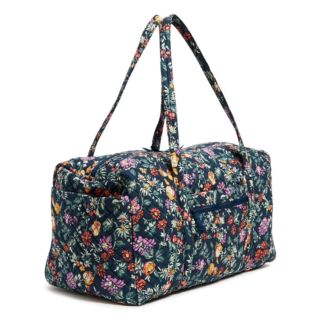 Vera Bradley  Large Travel Duffel Bag in Fresh-Cut Floral Green