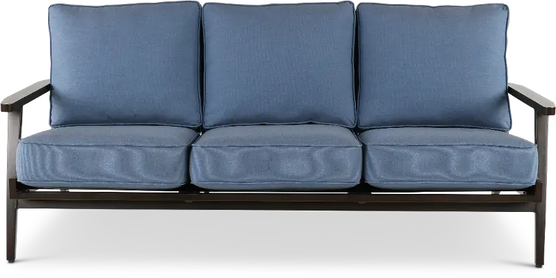 Adeline Denim Blue Patio Sofa