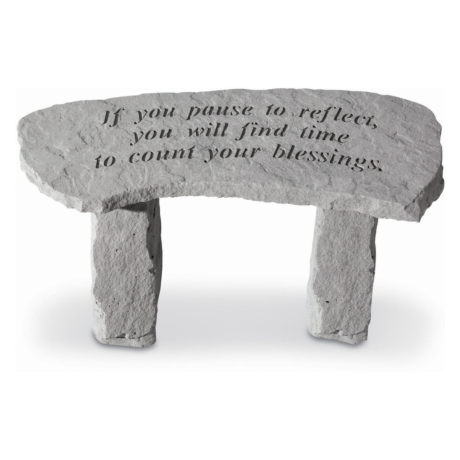 Kay Berry If You Pause To Reflect Small Garden Bench - 29 in. Cast Stone