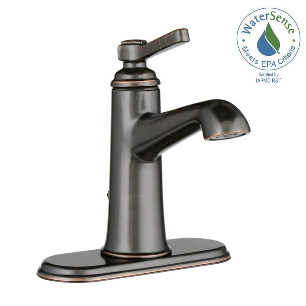 KOHLER Georgeson Single Hole SingleHandle Bathroom Faucet with Drain in OilRubbed Bronze