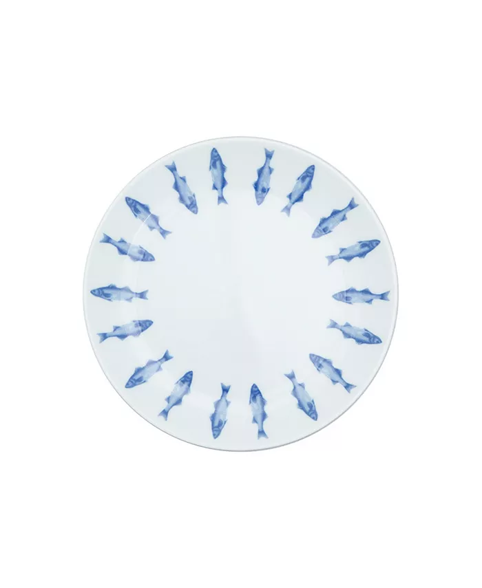 Porland Marine Blue 6-Piece Cake Plate Set