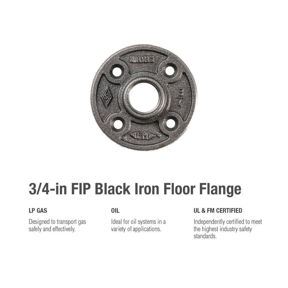 Southland 34 in. Black Malleable Iron Floor Flange Fitting 521-604HP