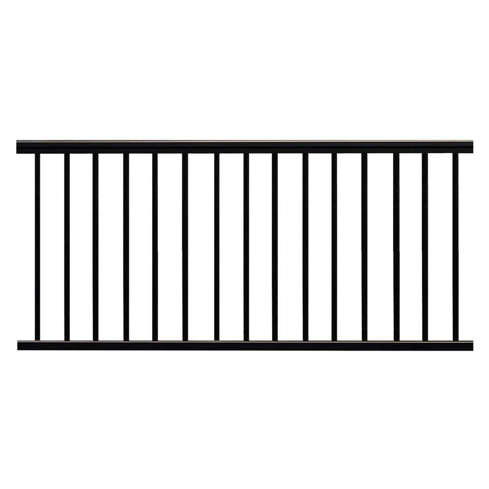 Weatherables Arlington 42 in. H x 96 in. W Textured Black Aluminum Railing Kit CBR-AR42-A8