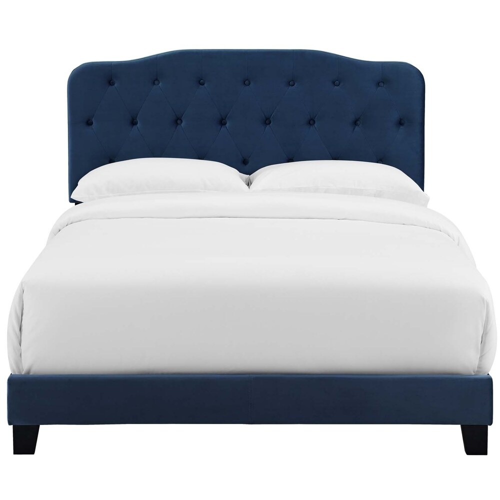 Amelia Twin Upholstered Velvet Bed