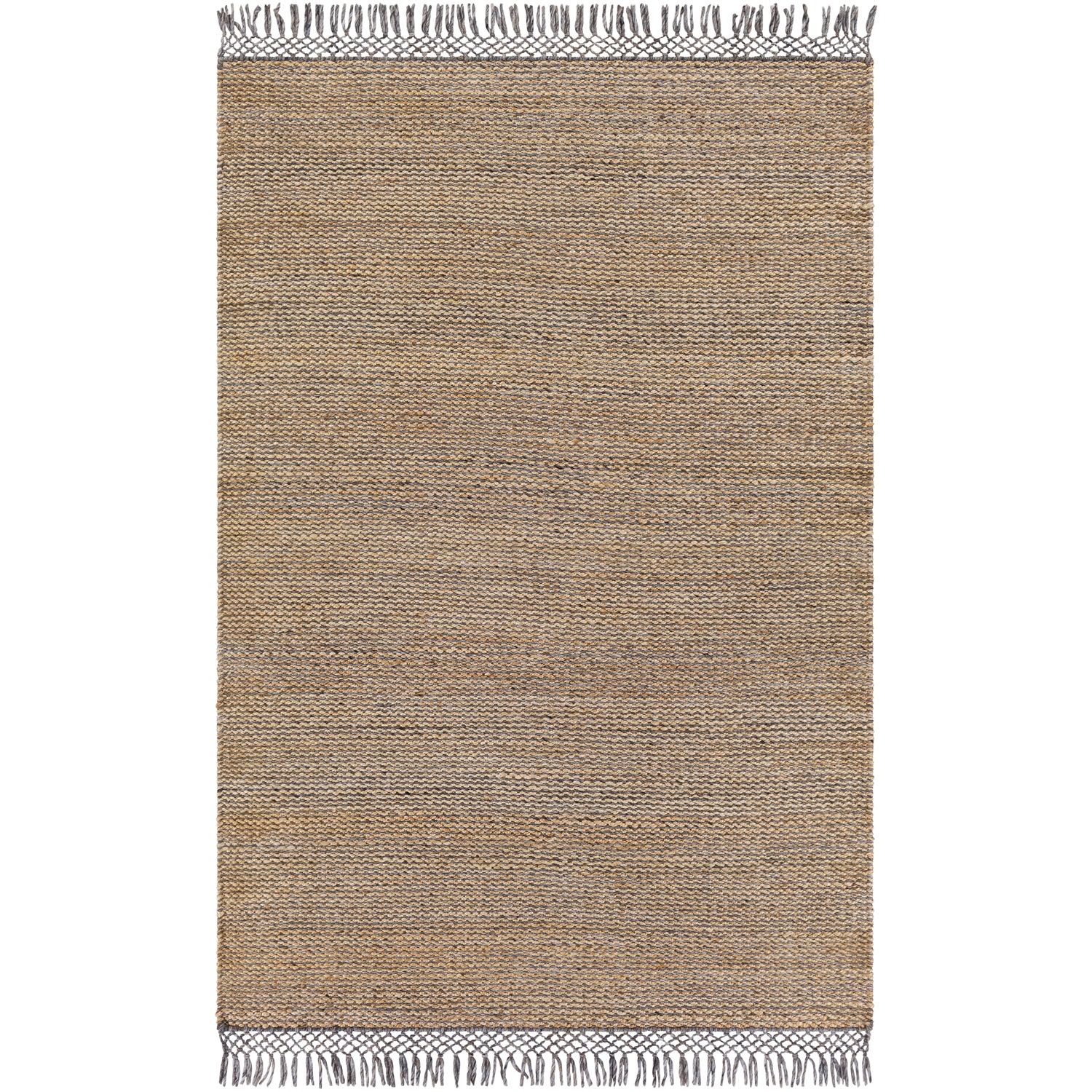 Southampton Hand Woven Rug in Tan, Charcoal, Medium Gray