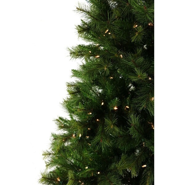 Christmas Time 7.5Ft. Pennsylvania Pine Artificial Christmas Tree with Clear LED String Lighting