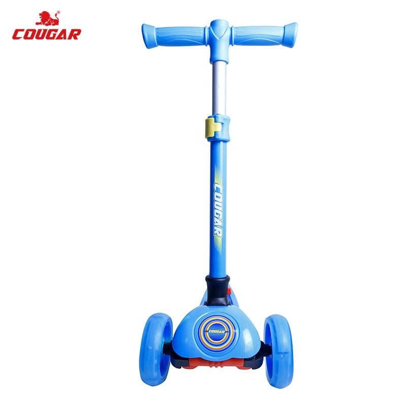 MHBC 023 Cycling Scooter Children 3 Wheels Rolling Led Light Folding Adjustable Kick Pedal Foot Bike Scooters