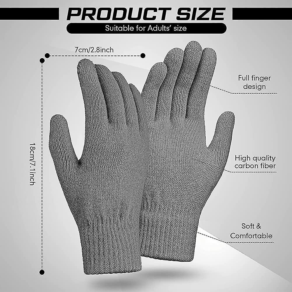 4 Pairs Magic Winter Gloves Unisex Gloves Knit Stretchy Mitten Bulk Full Fingers