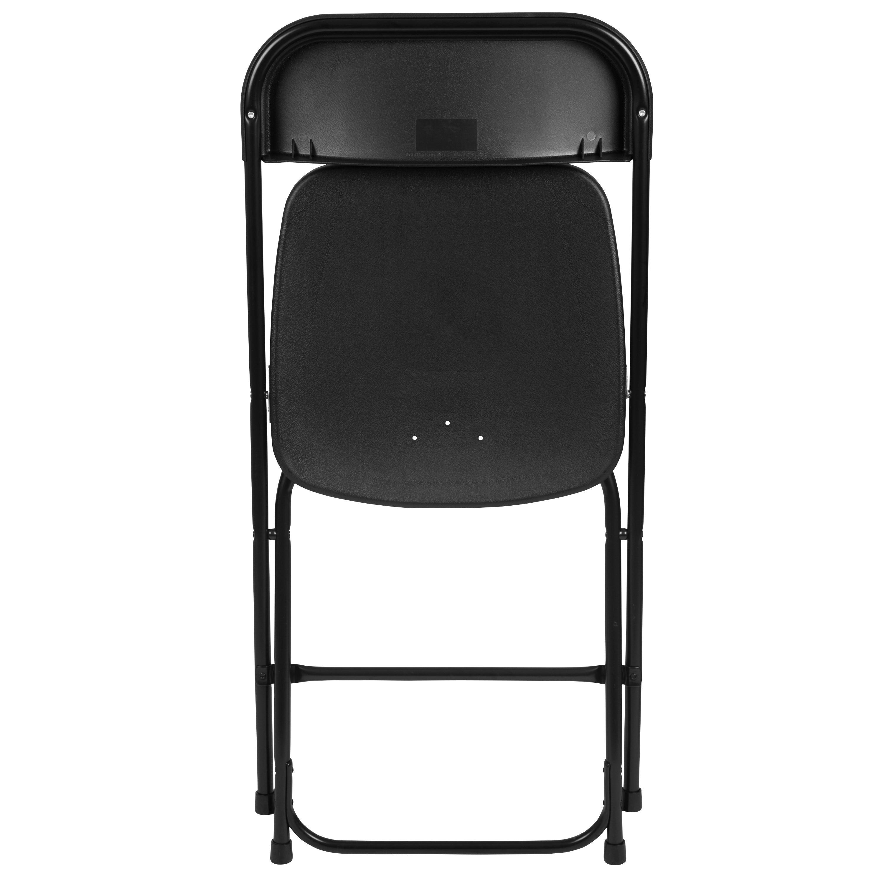 Flash Furniture Hercules™ Series Plastic Folding Chair - Black - 2 Pack 650LB Weight Capacity Comfortable Event Chair-Lightweight Folding Chair