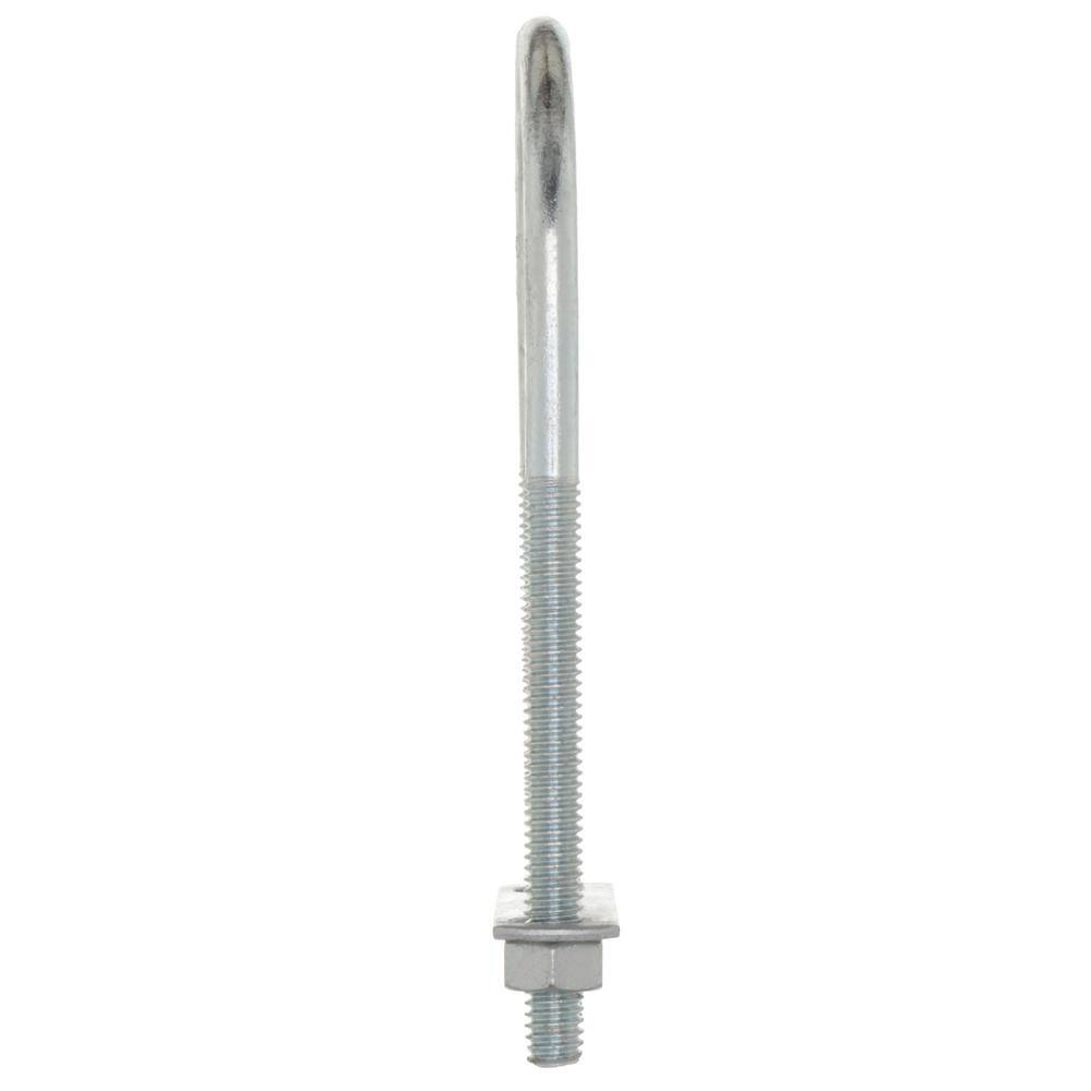 Everbilt 516 in. x 2-916 in. x 5-316 in. Coarse Zinc-Plated Steel U-Bolt with Nut and Strap 806906