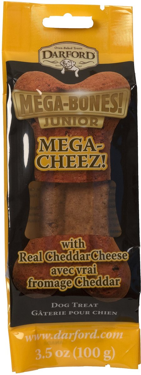 Darford Junior Mega Cheez and Mega Pumpkin Variety Pack Adult Dog Bones， Medium/Large， 12 pack