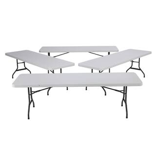 Lifetime 8 ft. White Granite Plastic Folding Table (Commercial) 22980