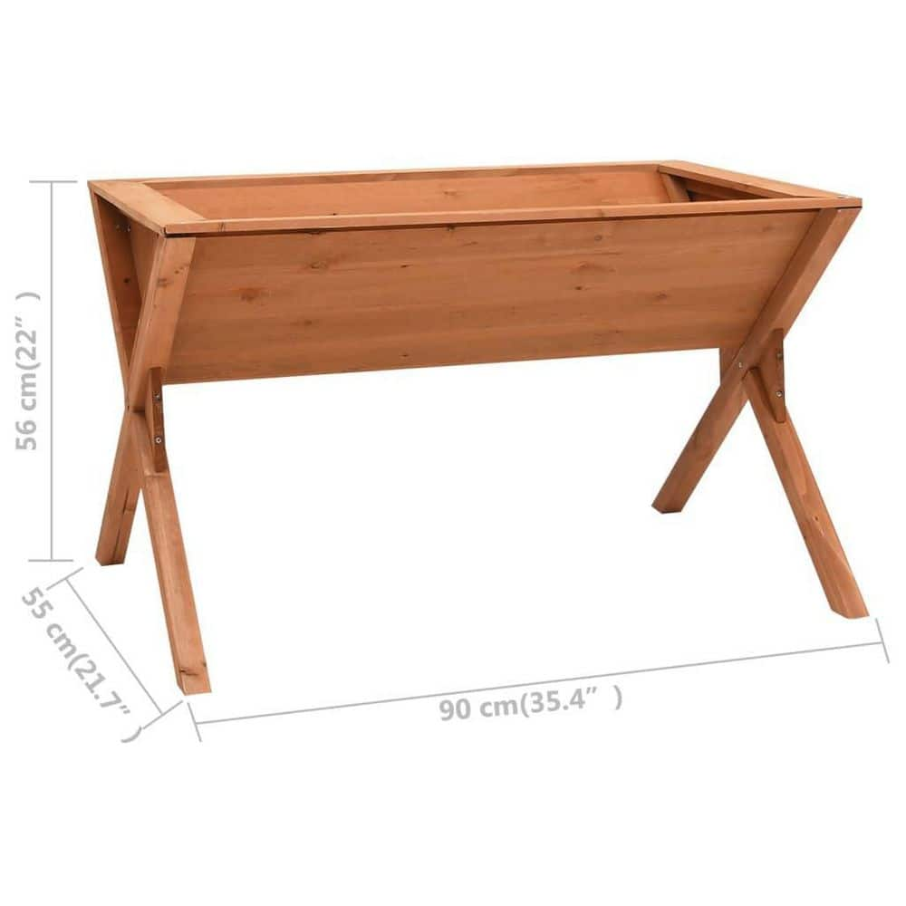 35.4 in. x 21.7 in. x 10 in. Fir Wood Planter H-D0102HHR7HX