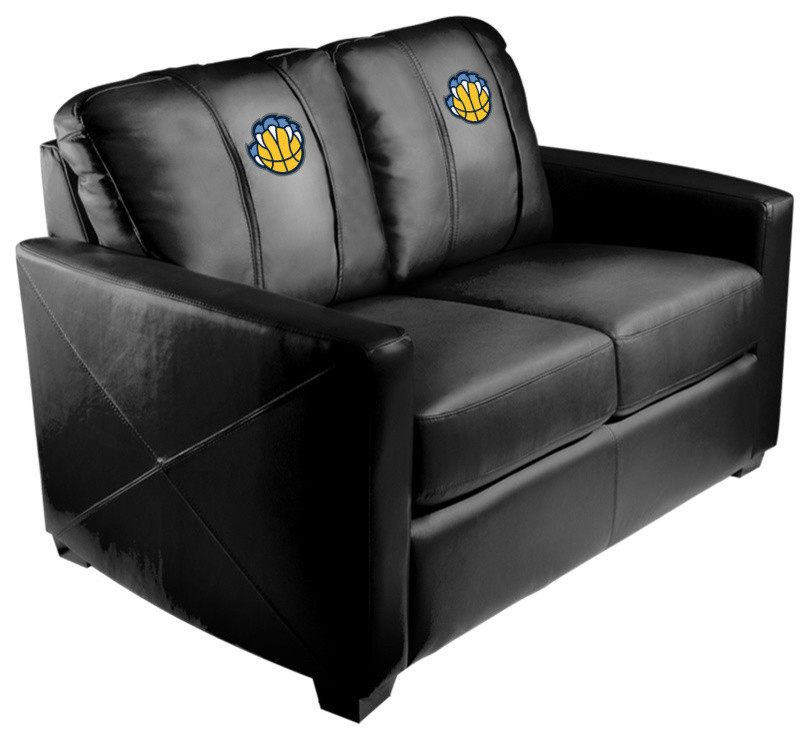 Memphis Grizzlies Secondary Stationary Loveseat Commercial Grade Fabric   Contemporary   Loveseats   by DreamSeats LLC  Houzz