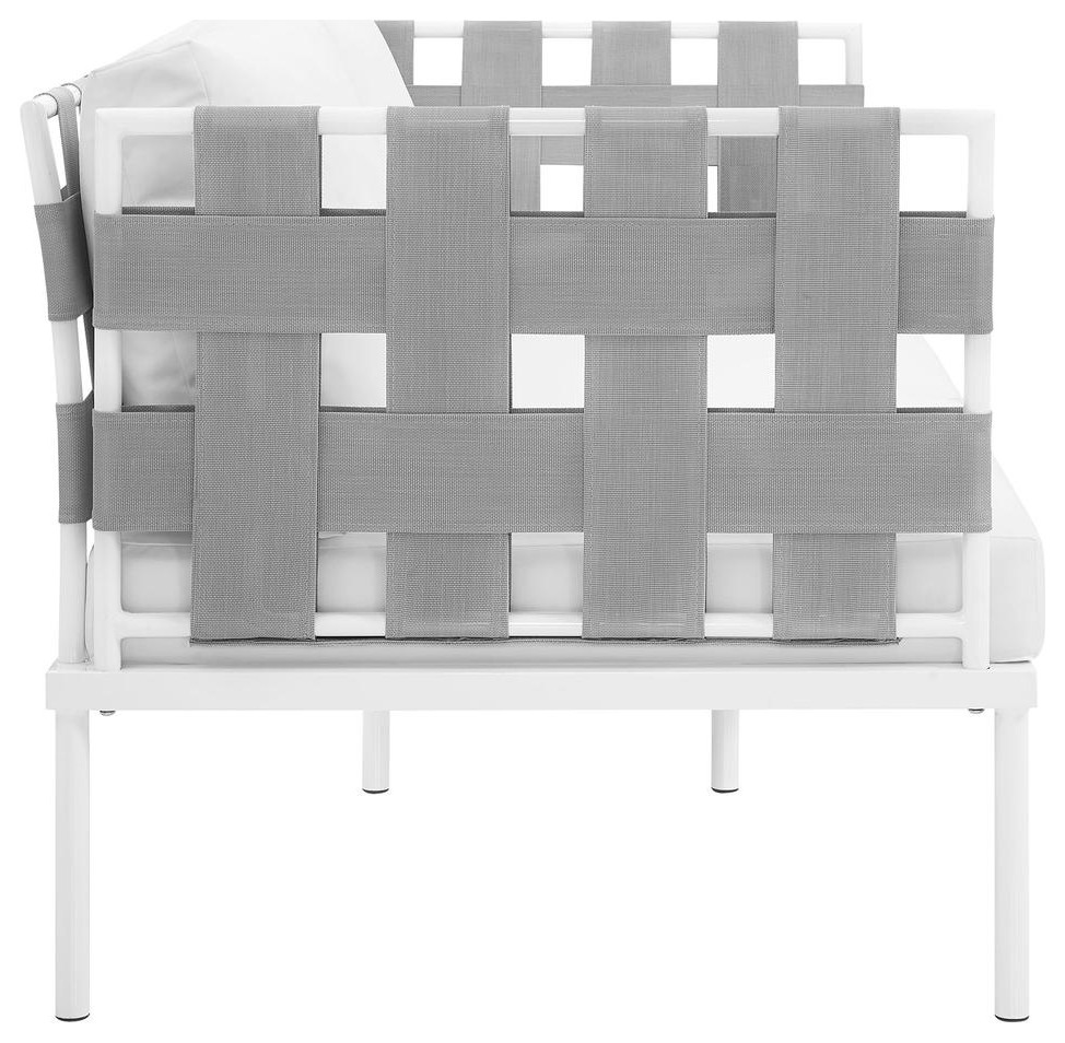 Harmony Outdoor Patio Aluminum Loveseat   Contemporary   Sofas   by BisonOffice  Houzz