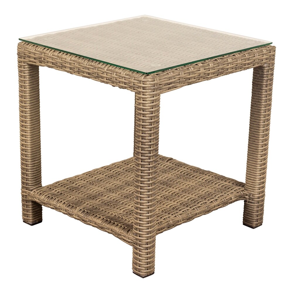 Courtyard Casual Capri Regular End Table Glass Top