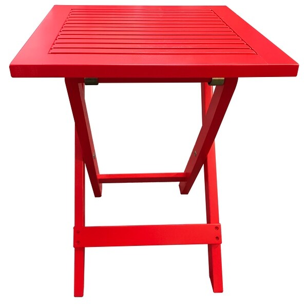 Leigh Country Folding Adirondack Wood Side Table Red