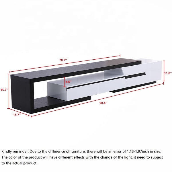 JASIWAY Modern Retractable TV Stand with Storage