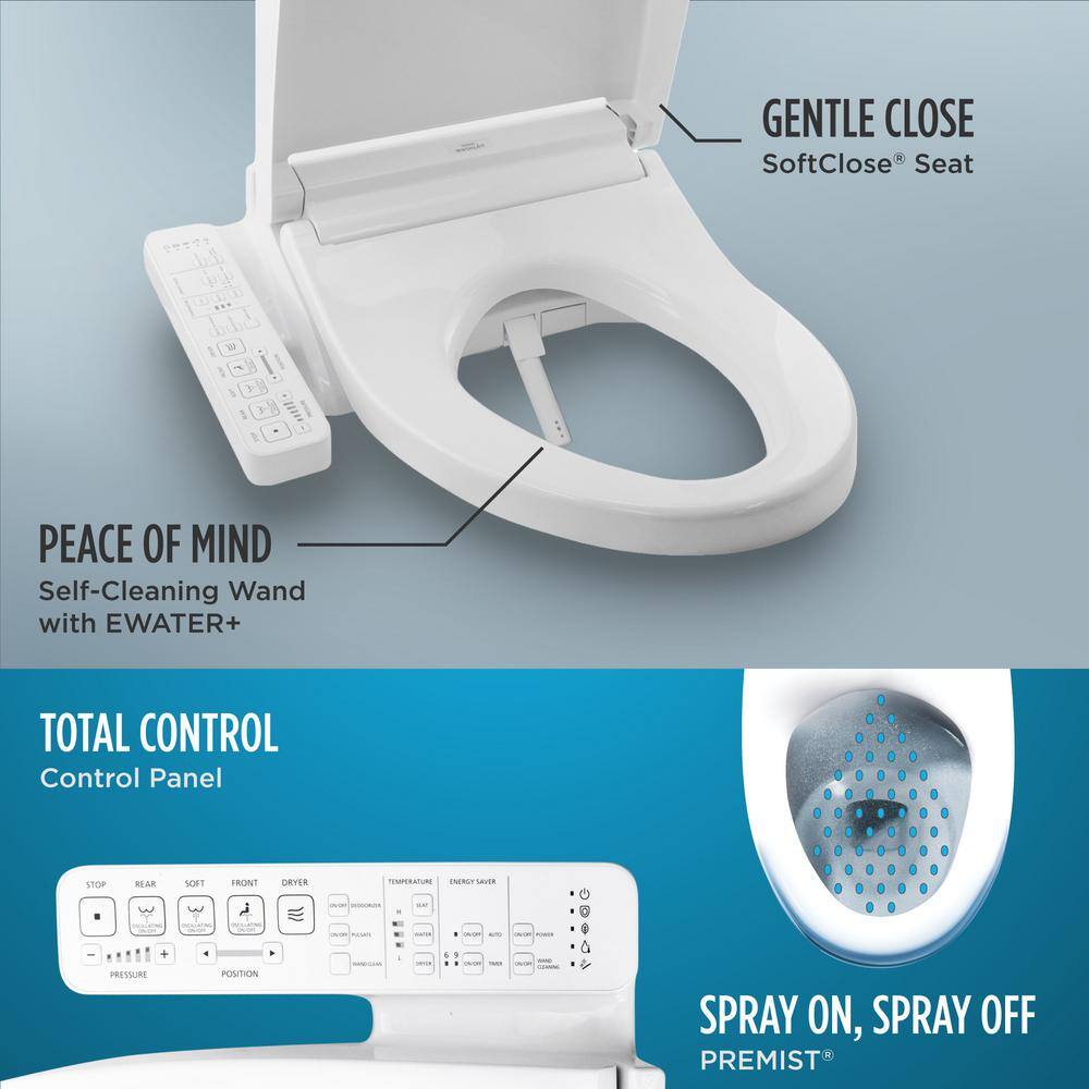 TOTO Aquia IV 2-Piece 0.81.28 GPF Dual Flush Elongated ADA Comfort Height Toilet in Cotton White C2 Washlet Seat Included MW4463074CEMFGN#01