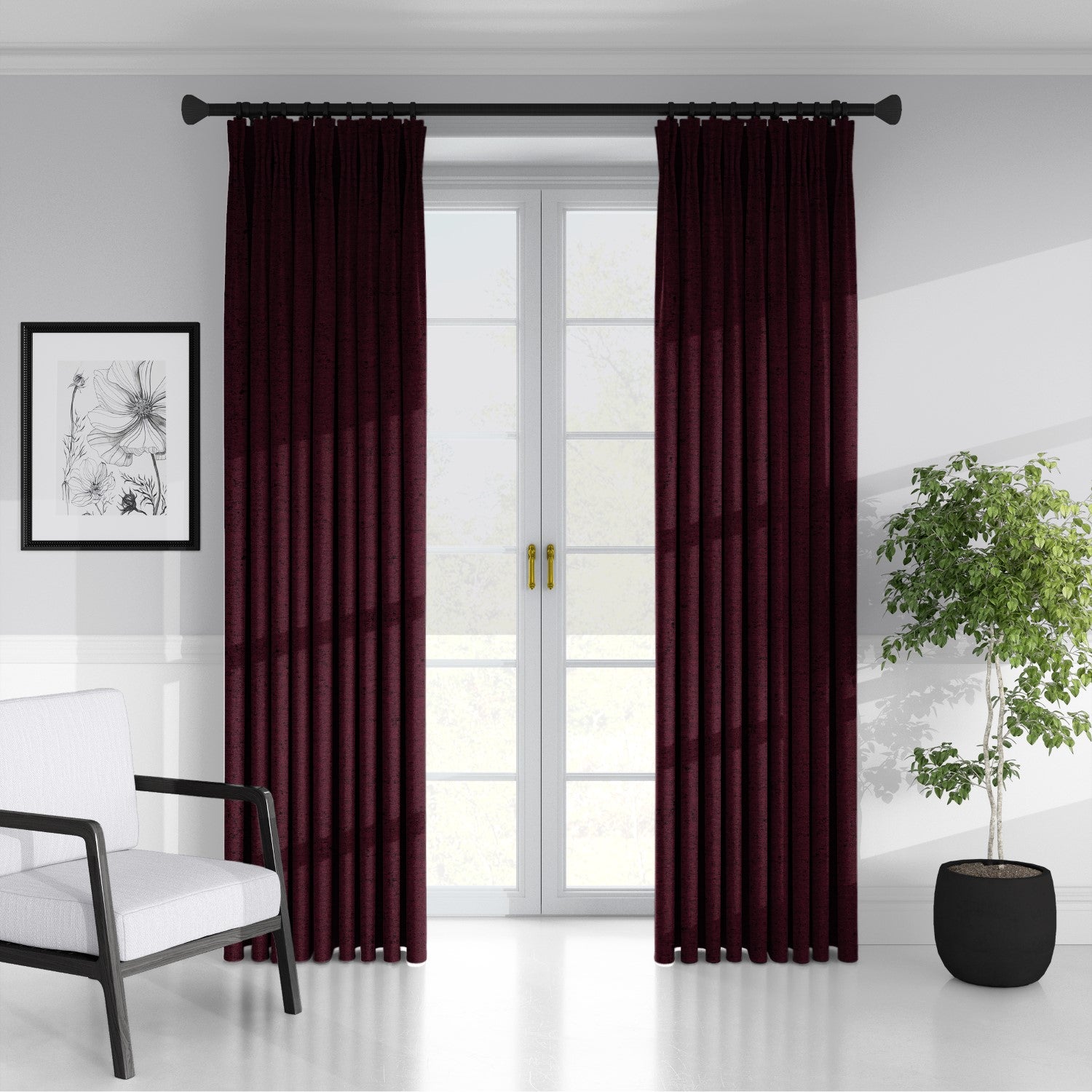 Juno Velvet Bordeaux Drapery