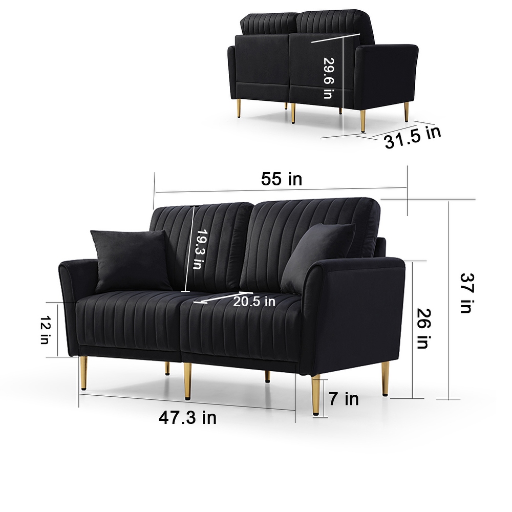 3 Piece Living Room Sofa Couch Sets with 2 Accent Chairs   a Loveseat