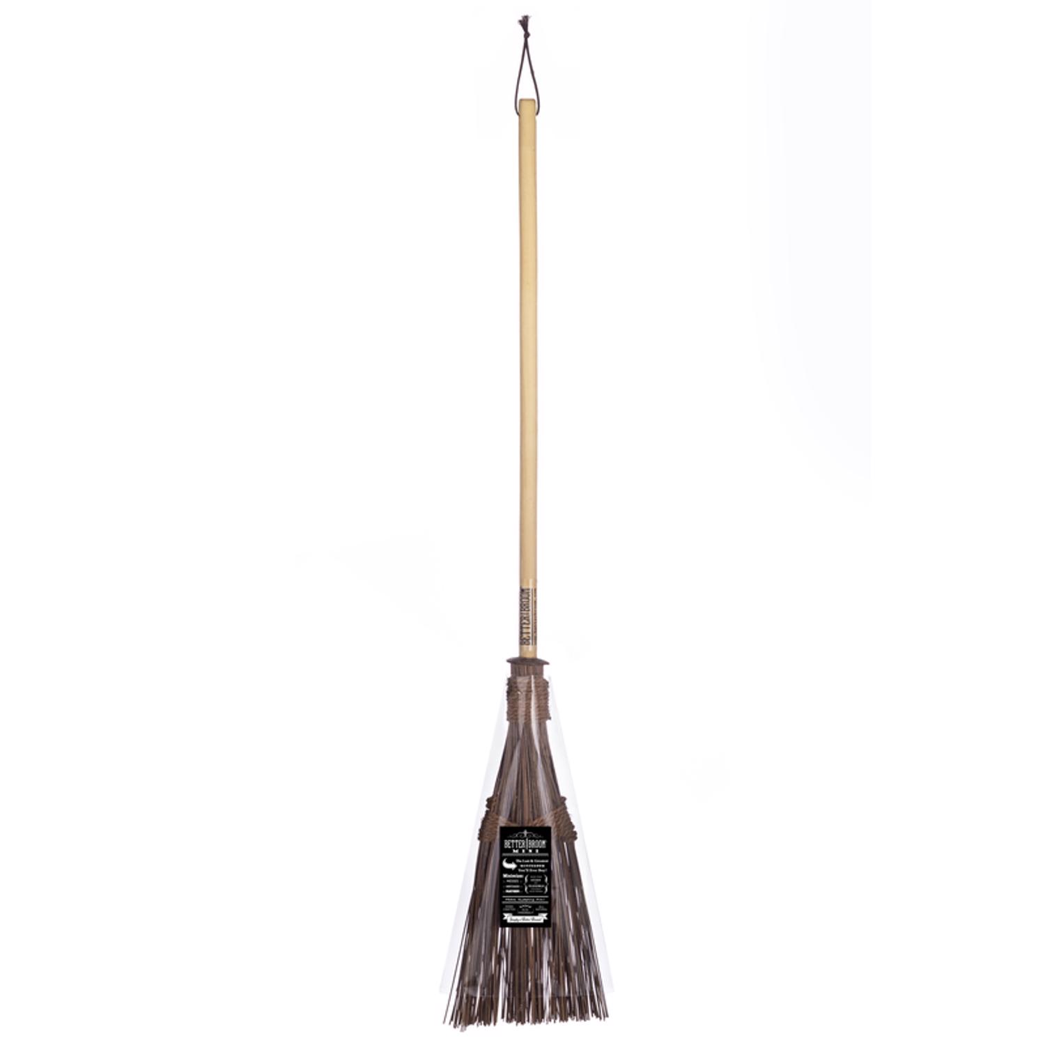 Better!Broom Mini Broom 39 in. Wood Gardening Broom Wood Handle