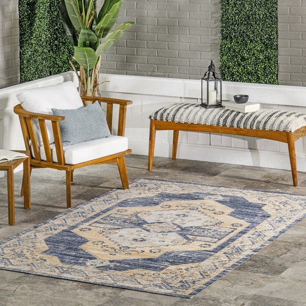 Nuloom Zazie Traditional Machine Washable Indoor outdoor Area Rug