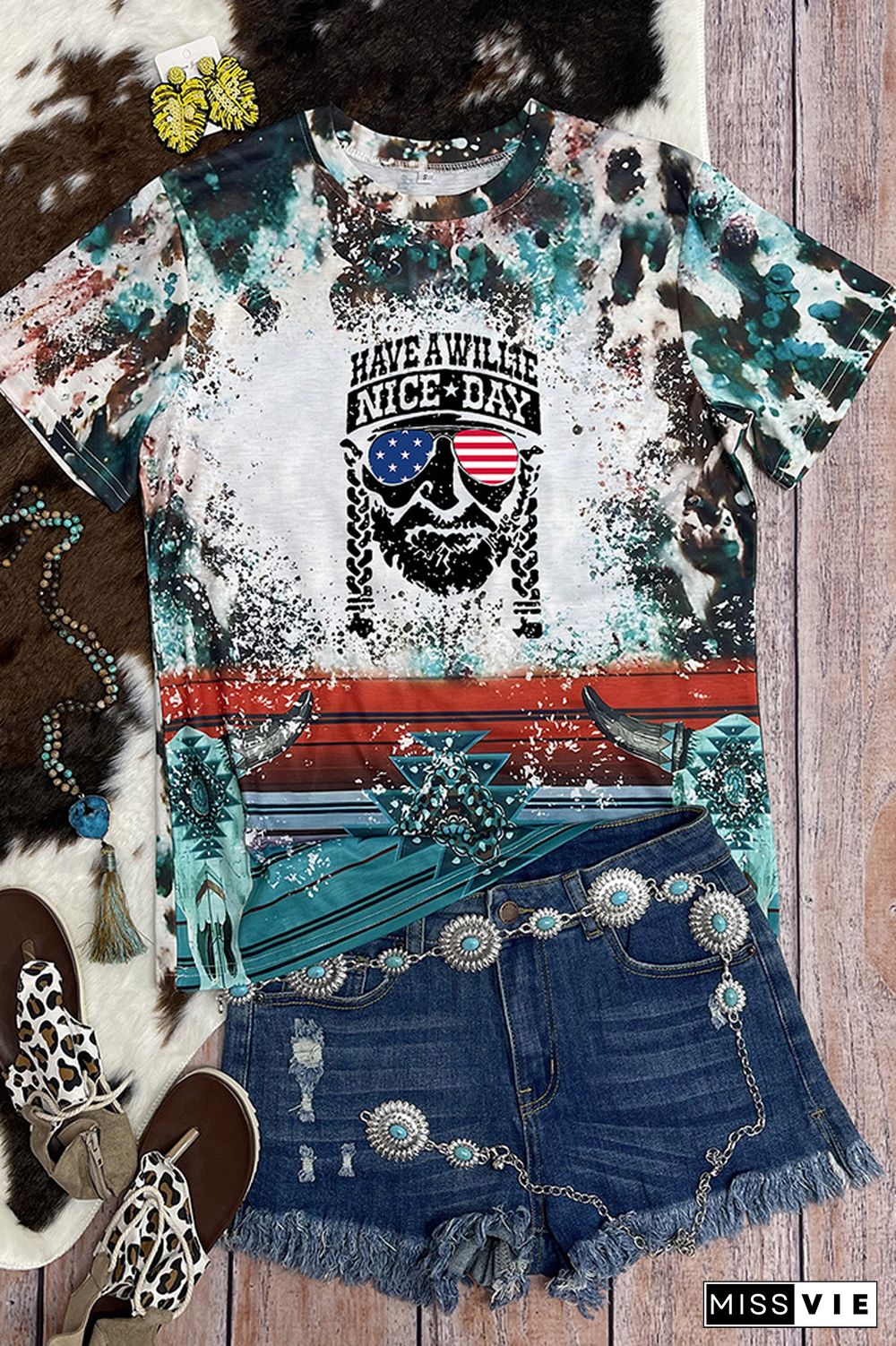 Country Music Bleached Graphic Tee