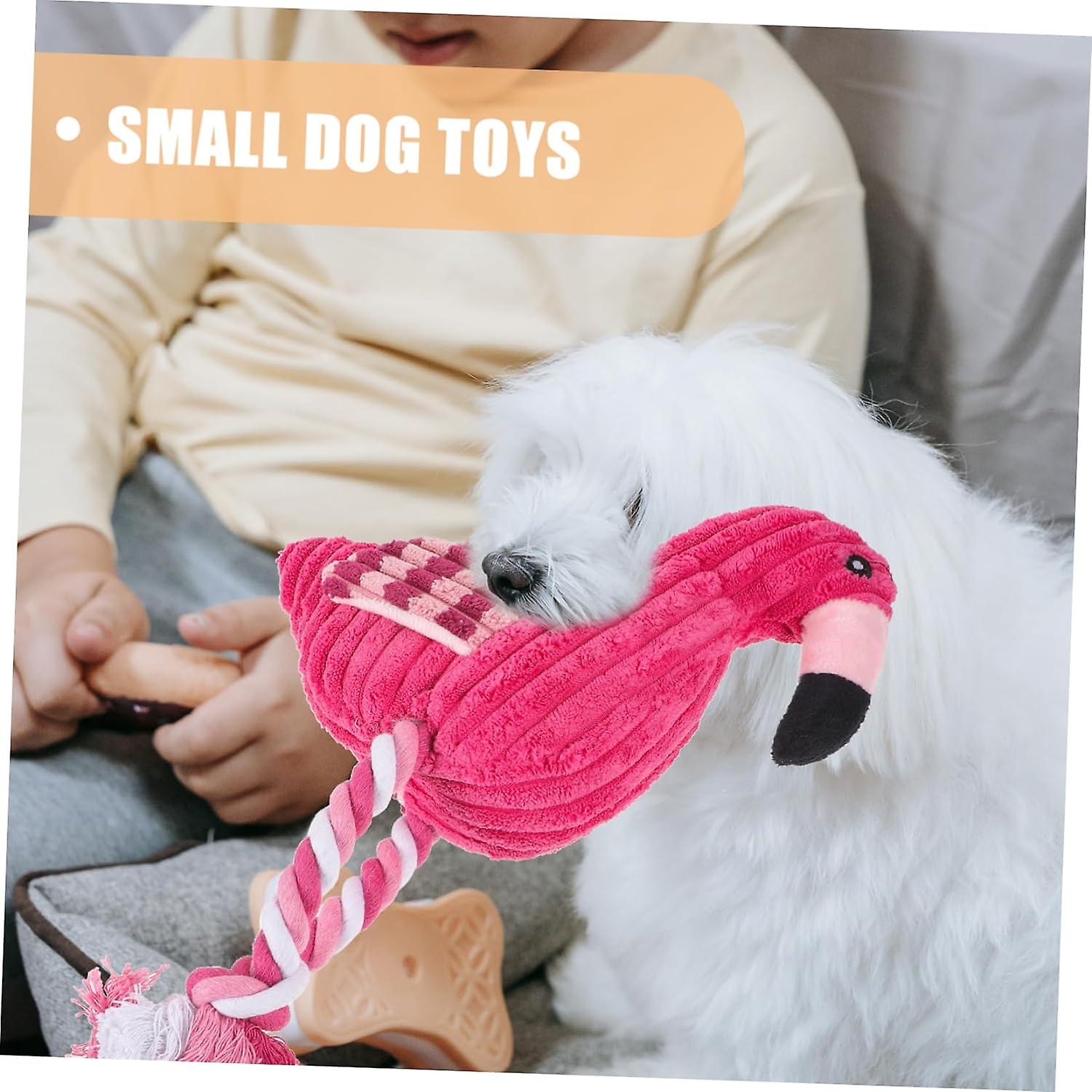 3pcs Puppy Chew Toy Puppy Squeaky Toys Dog Squeaky Toy Flamingo Cat Toy Squeaky Toy For Dogs Dog Toys Flamingo Small Puppy Toys Flamingo Chew Toy Pet