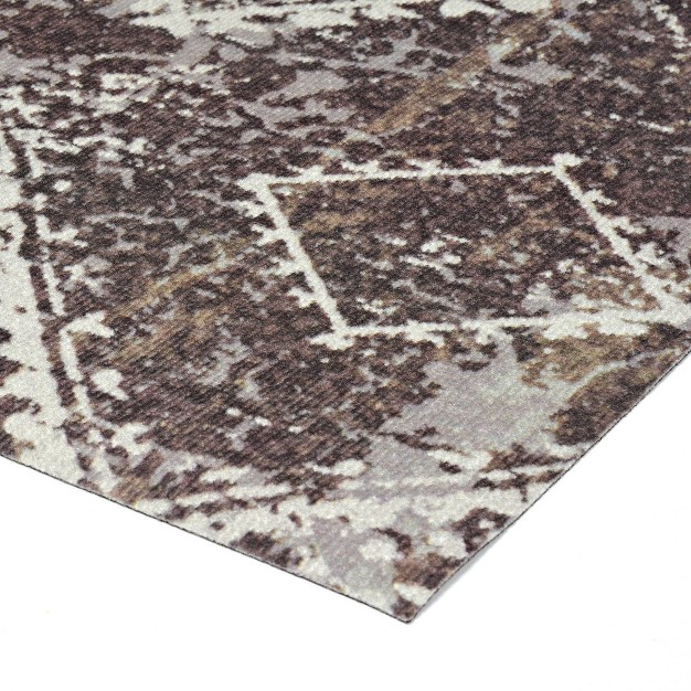 6 x27 X 8 x27 Distressed Outdoor Rug Taupe white Foss Floors