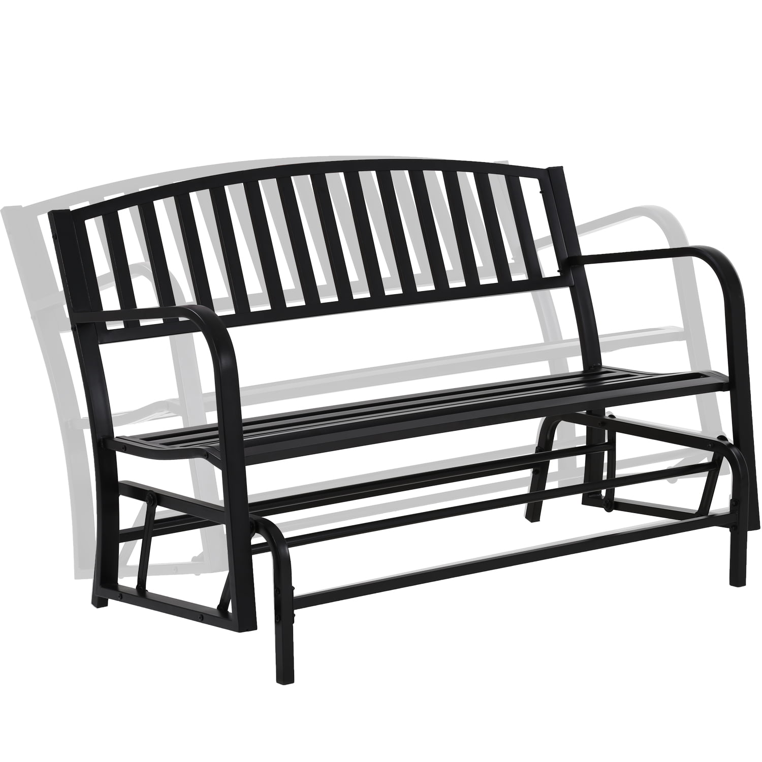 Patio Glider Bench Garden Bench for Patio Outdoor Bench Metal Bench Park Bench Cushion for Yard Porch Clearance Work Entryway