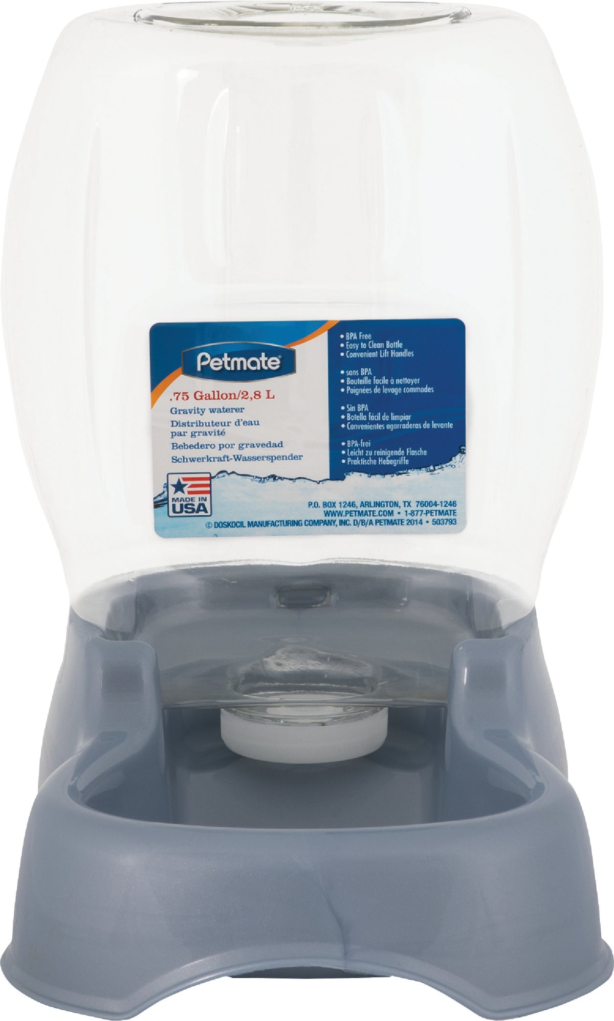 Petmate Cafe Ultra Automatic Pet Waterer 3 4 Gal. Pearl Gray