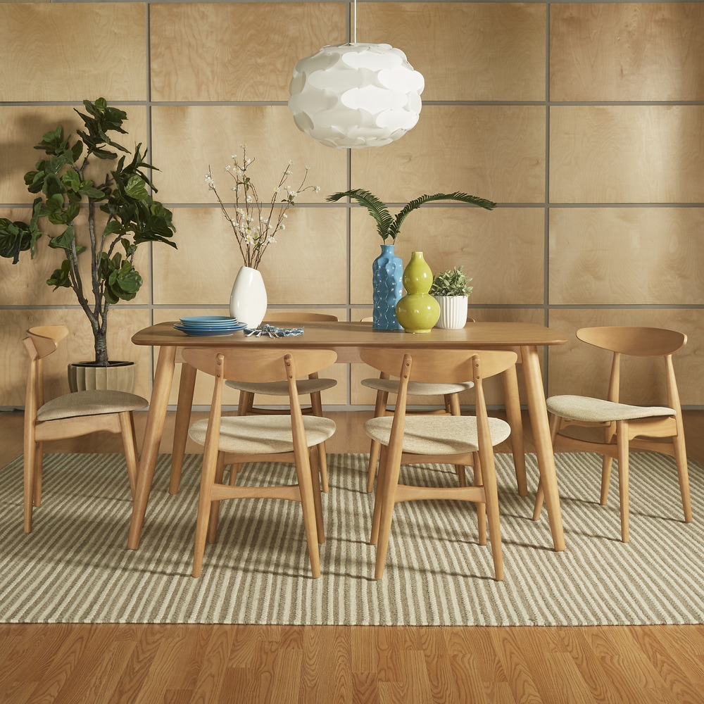 Norwegian Danish Oak Tapered Dining Set by iNSPIRE Q Modern