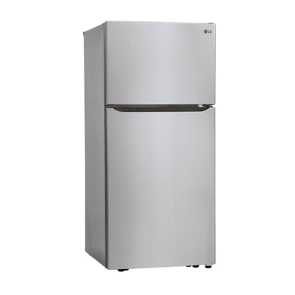 LG 30 in. W 20 cu. ft. Top Freezer Refrigerator w LED Lighting SmartDiagnosis and Multi-Air Flow in Stainless Steel LTCS20030S