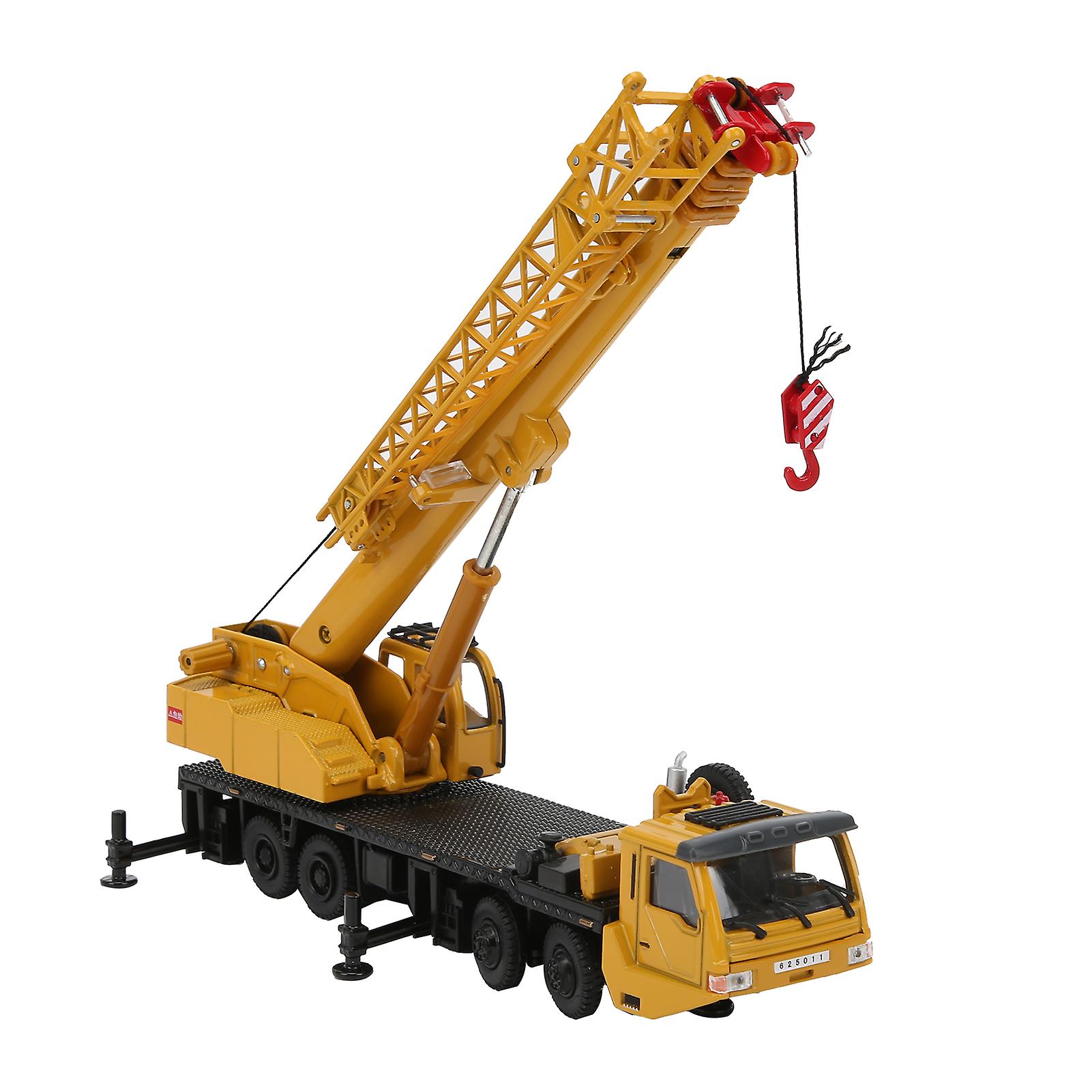 Diecast 1/55 Scale Metal Alloy Car Model Crane Hoisting Hoist Lifter Machine Truck For Kid