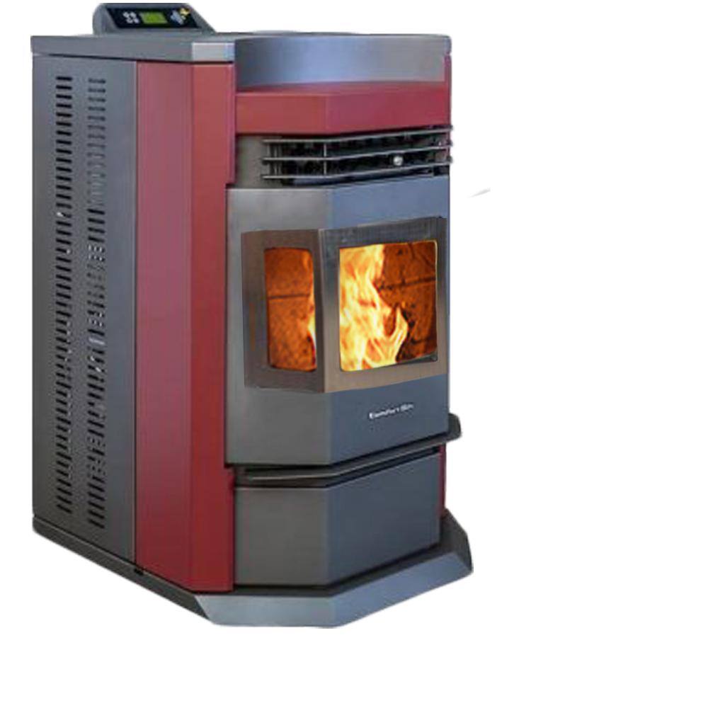 ComfortBilt HP22NSS-Burgundy Pellet Stove 2800 sq. ft. EPA Certified in Burgundy and SS Trim HP22NSS-BURG