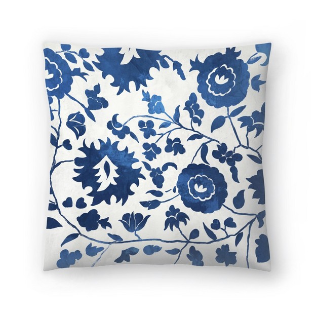 Americanflat Minimalist Morrocan Indigo Tile Ii By Pi Creative Art Throw Pillow