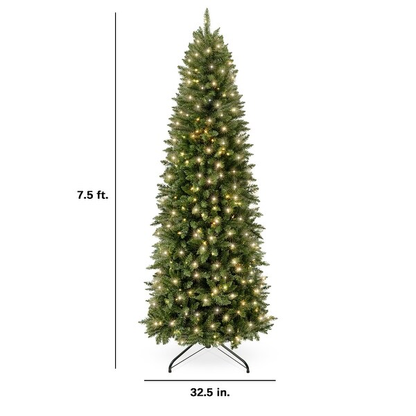 Prelit Spruce Pencil Christmas Tree w/ Incandescent Lights