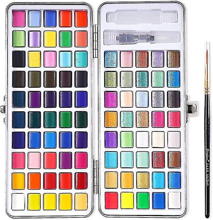 Watercolor Paint Set， 90 Colors In Metal Gift Box， Perfect Watercolor Set For Artist Adults