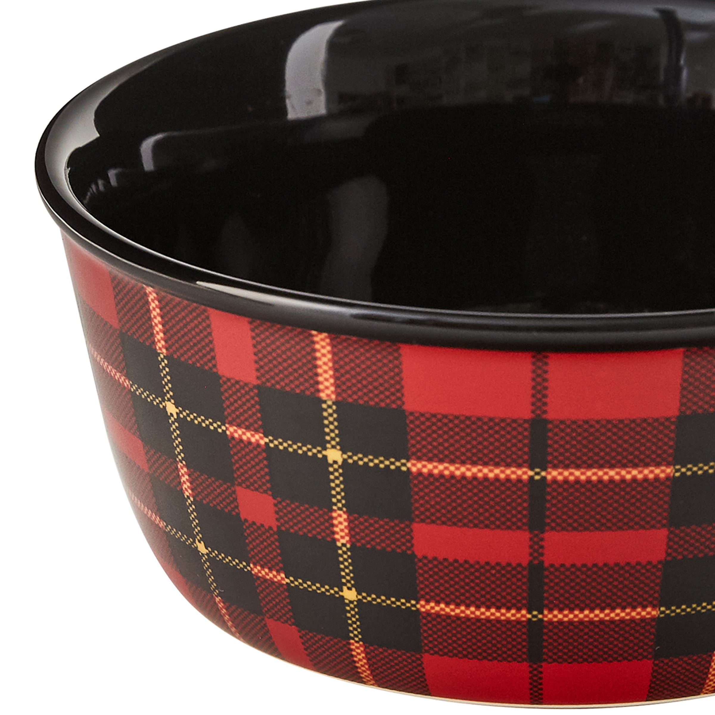 Park Designs Sportsman Plaid Cereal Bowl Set - Red