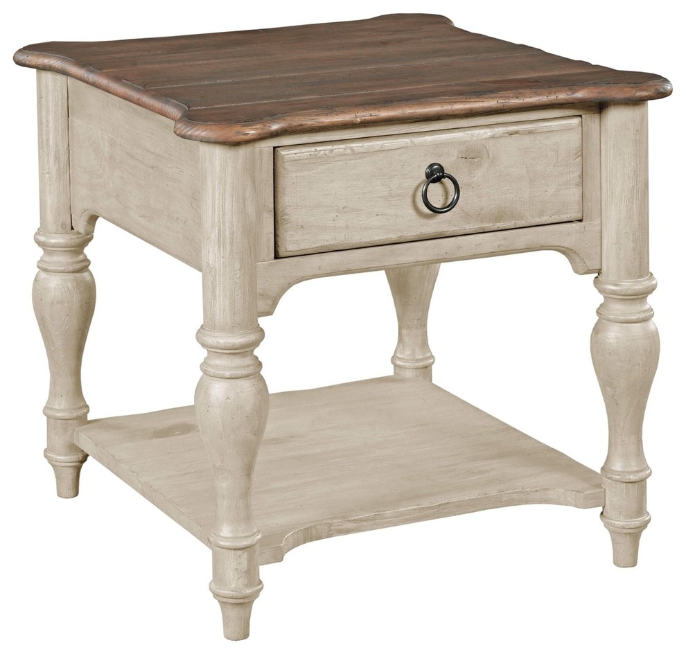 Kincaid Furniture Weatherford End Table  Cornsilk   Farmhouse   Side Tables And End Tables   by Unlimited Furniture Group  Houzz