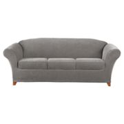 Sure Fit Stretch Pique Individual Box 3 Cushion Sofa Slipcover