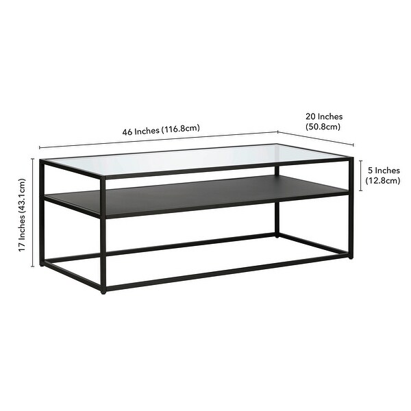 Ada Rectangular Coffee Table Blackened Bronze Finish